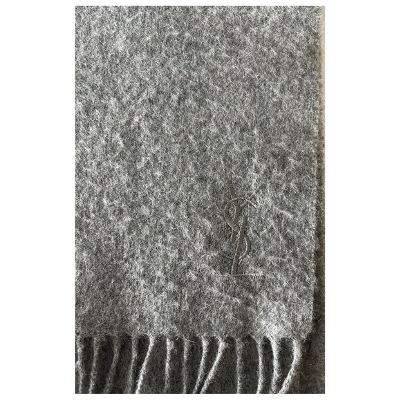 Yves Saint Laurent Accessories - Yves Saint Laurent Wool Grey Scarf